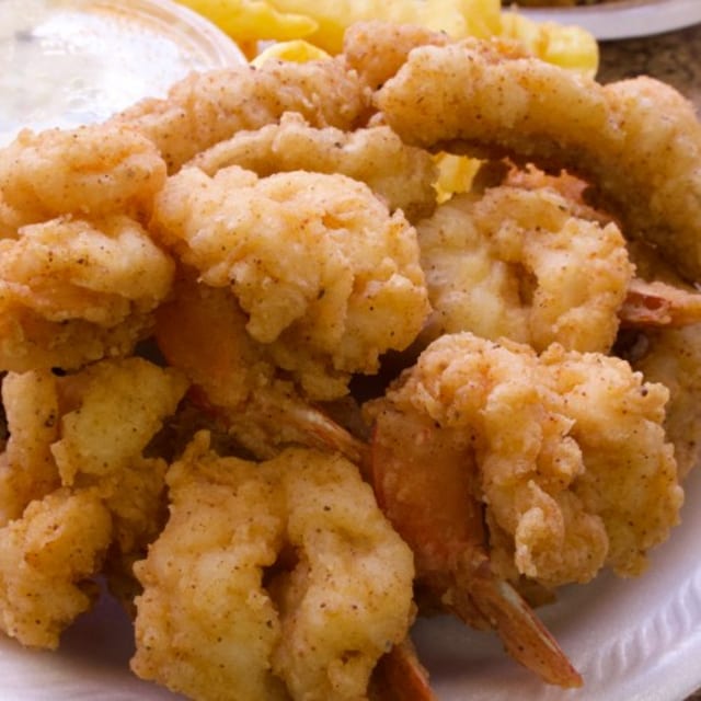 Perch & Shrimp Dinner.