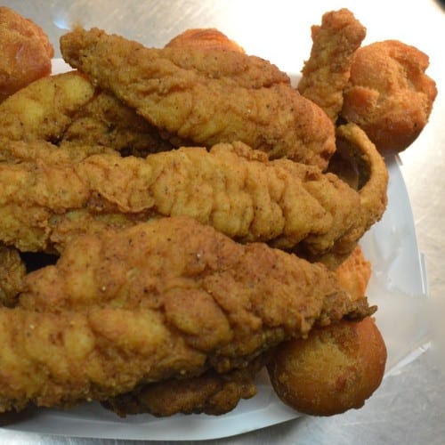 6pc Flounder Dinner.