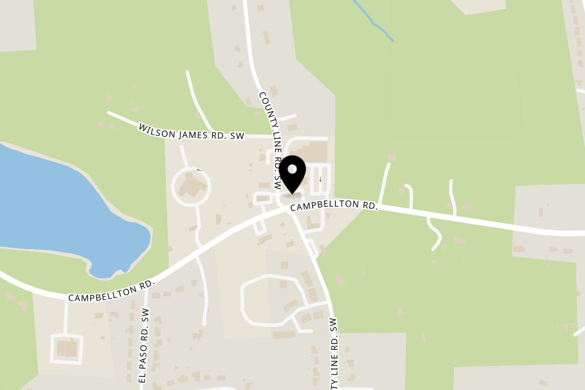 Map showing the location of Rahim's Seafood on 4485 Campbellton Rd SW suite a in Atlanta